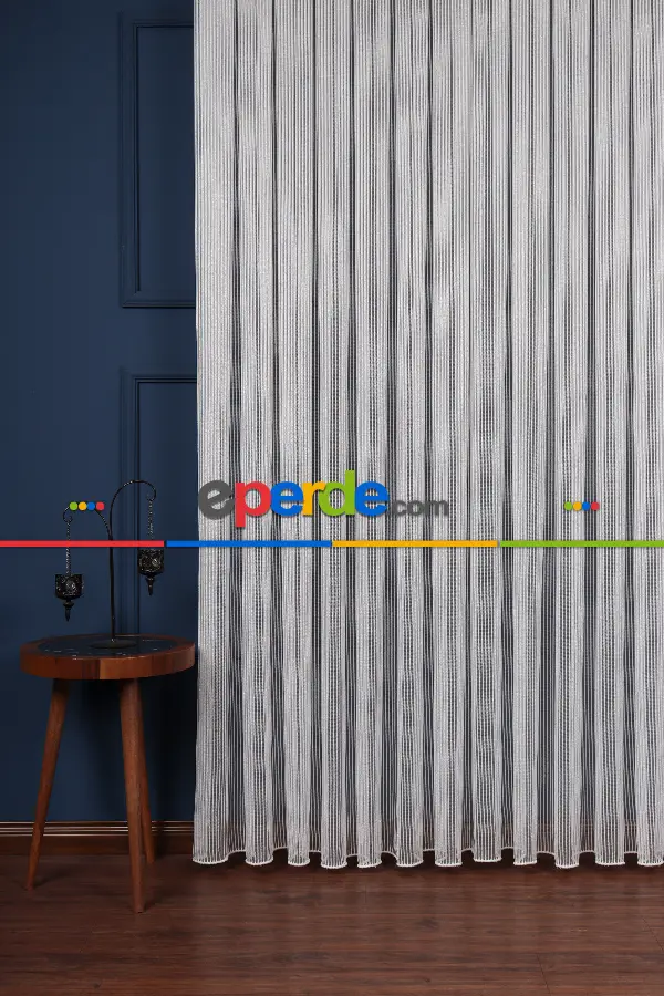 Simli Zincir Ip Düz Tül Perde Ütü Istemez