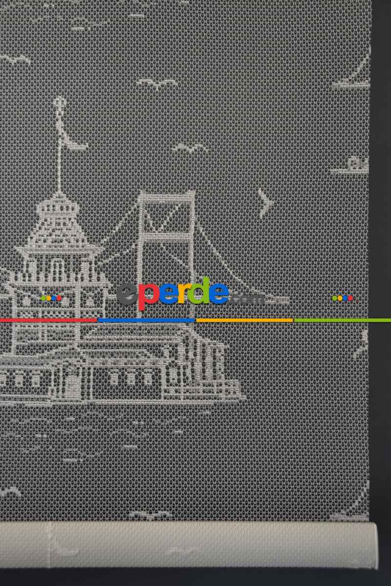 Halim Perdesan Dacuz-212 Beyaz Renk Etekli Veya Eteksiz Çift Mekanizmalı Tül Stor Perde