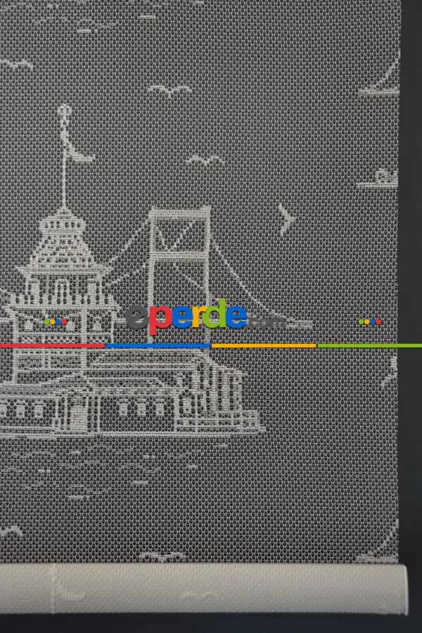 Halim Perdesan Dacuz-212 Beyaz Renk Etekli Veya Eteksiz Çift Mekanizmalı Tül Stor Perde