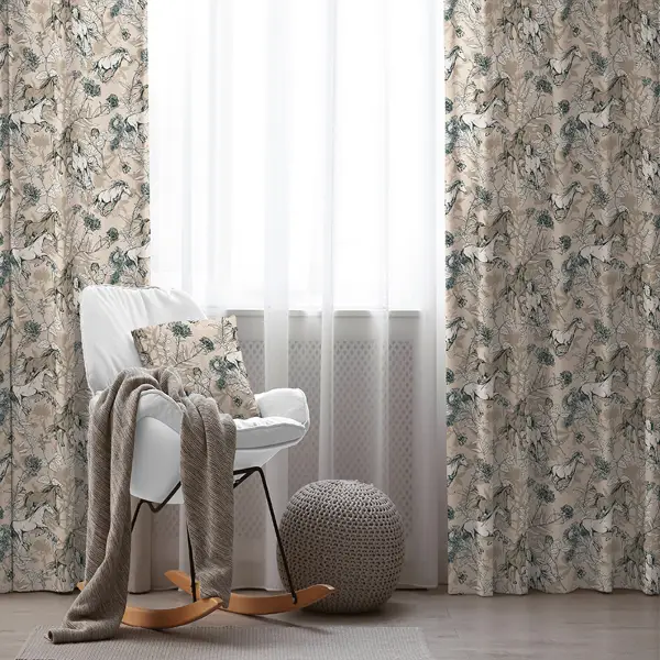 Salon Fon Perde Evim1560 Kumaşı Kalındır Duck Bezi Değildir- Mavi-beyaz