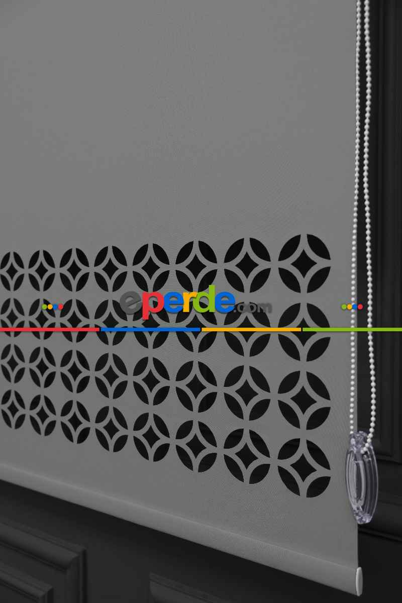 Açık Gri Renk Lazer Kesim Mat Stor Perde (ister Düz - İster Lazer Kesimli Satın Alın)