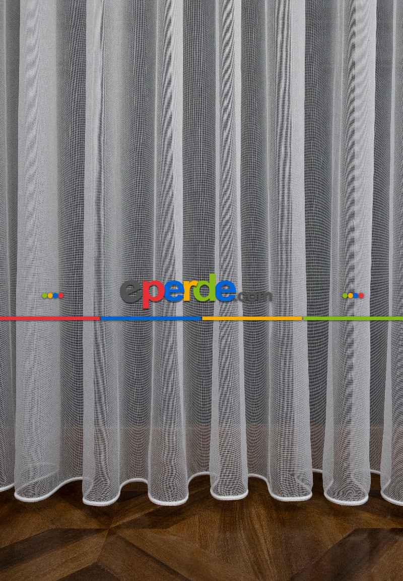 Salon Tül - Hafif Düz Keten Tül Çok Dökümlüdür - İtinalı Dikiş - Amerikan Pile - Kurşunlu Tül