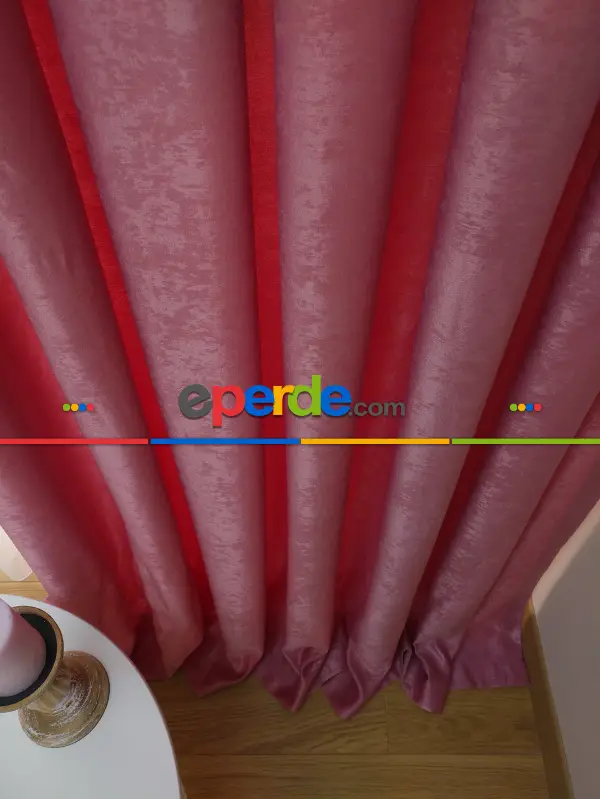 Salon Soft Fon Perde- Pembe Koyu