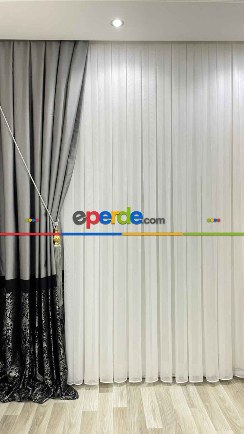 İpek Bambu Ultra Ağır Gramajlı 1/3 Sık Kat Pileli Ütü İstemeyen Tül Perde