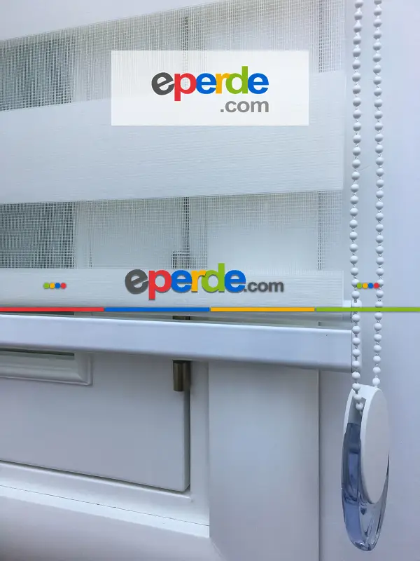 Yatak Odası - Zebra Perde - Düz Zebra Perde- Krem Açık