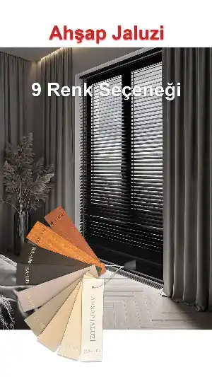 Gerçek Ahşap Jaluzi Perde - 9 Renk Seçeneği - Açıklamada Video Bulunmaktadır.