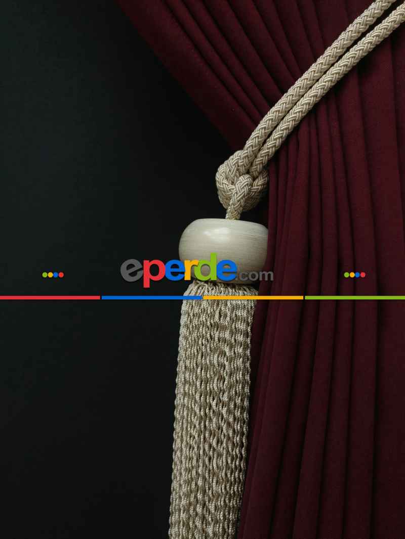 Düz Renk Dökümlü Fon Perde (150)- Bordo