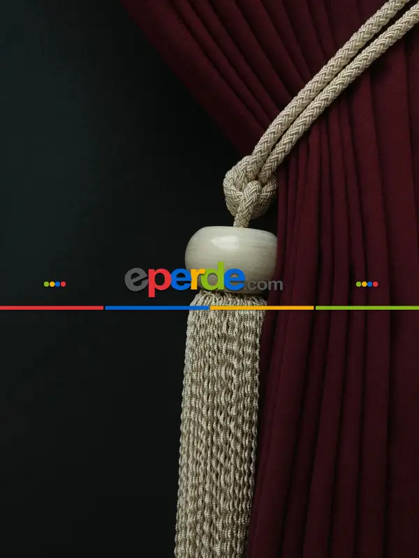 Düz Renk Dökümlü Fon Perde (150)- Bordo