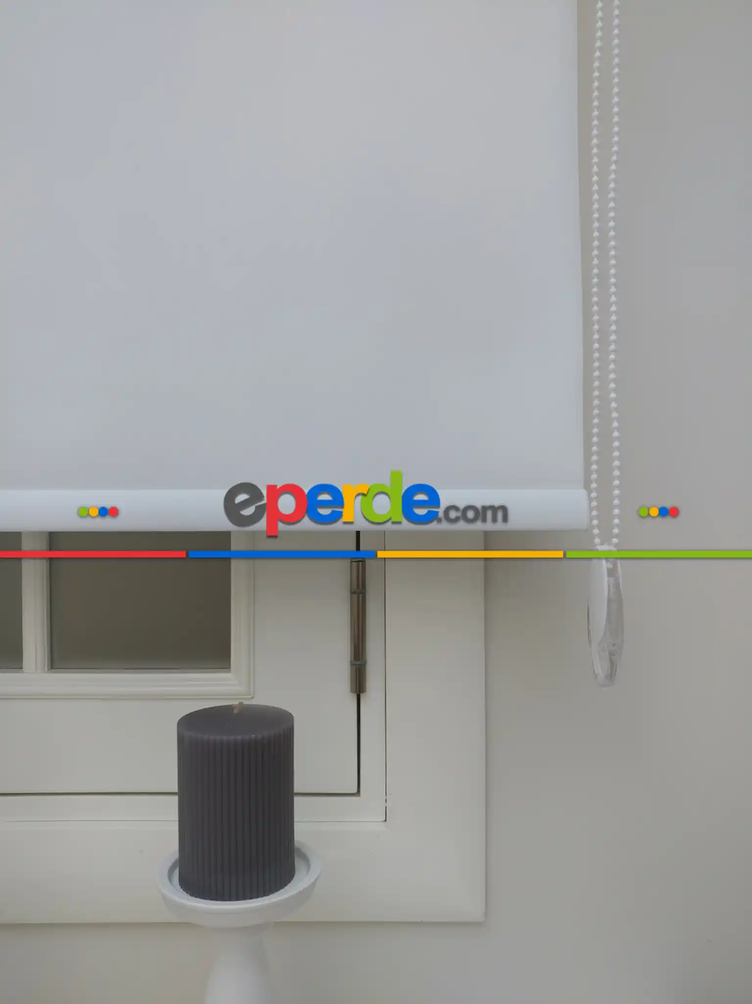 Yıkanabilir Pvc Mat Stor Perde - Ekru 1. Kalite 302- Beyaz-ekru