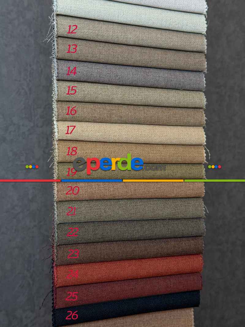 26 Farklı Renk Premium %90 Blackout Karartma Keten Fon Perde