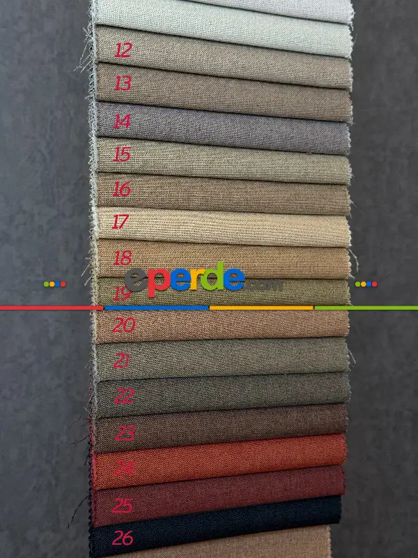 26 Farklı Renk Premium %90 Blackout Karartma Keten Fon Perde