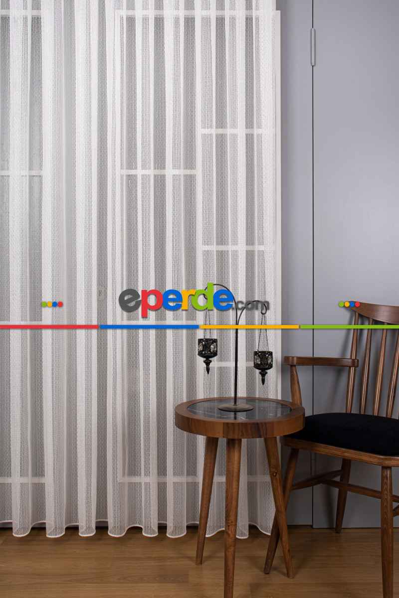 Salon - Misafir Odası - 1.kalite Örme Tül Perde - Kurşunlu Tül