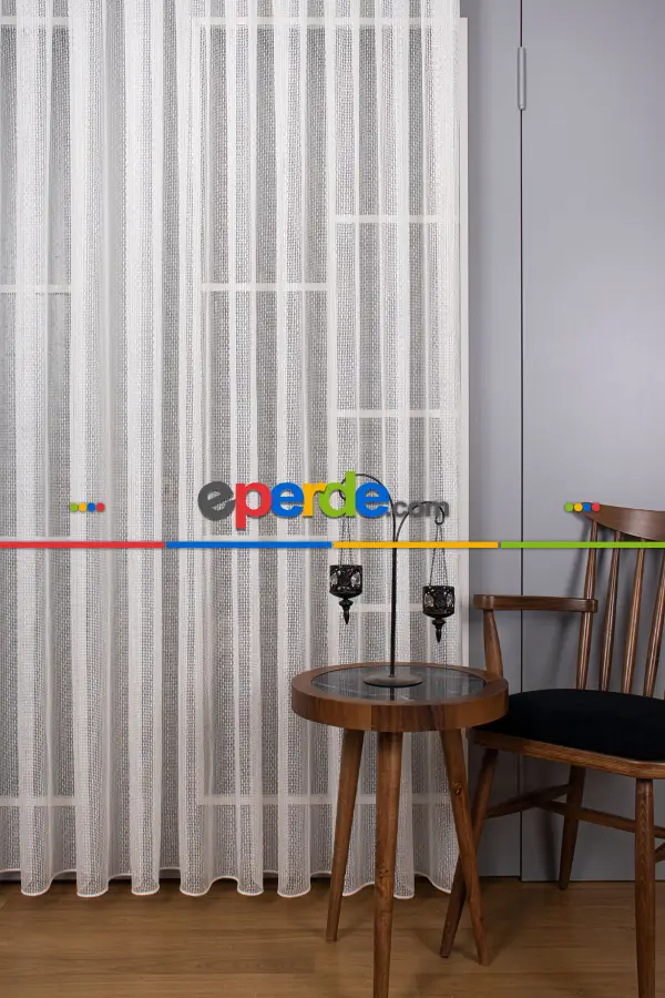 Salon - Misafir Odası - 1.kalite Örme Tül Perde - Kurşunlu Tül