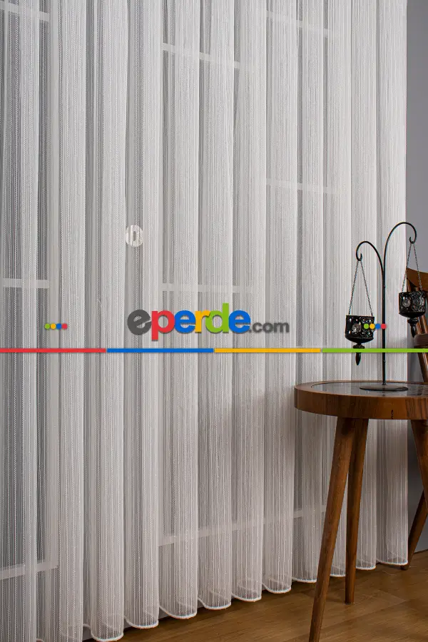 Mutfak Tül Tek Makarna Armür Düz Tül Perde - Kurşunlu Tül