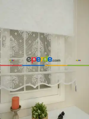 Örme Tül Stor Perde Yeni Sezon Ürünü- Beyaz-ekru
