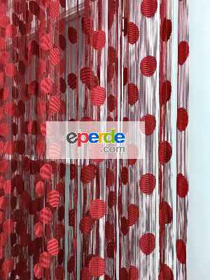 Kırmızı İp Perde- Kırmızı Koyu