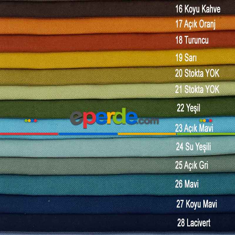 Düz Sade Mutfak Fon Perde Yan Kanat Perdesi- Lacivert