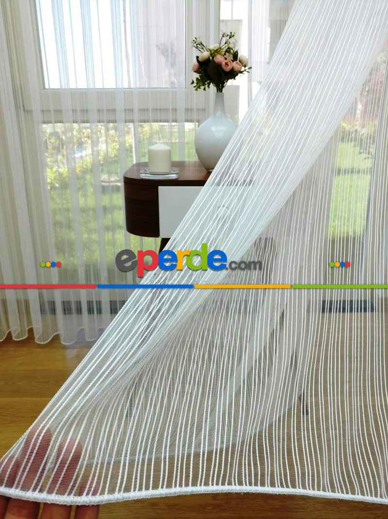 Zincir İp Tül Gramajlı Ütü İstemez - Kurşunlu Tül