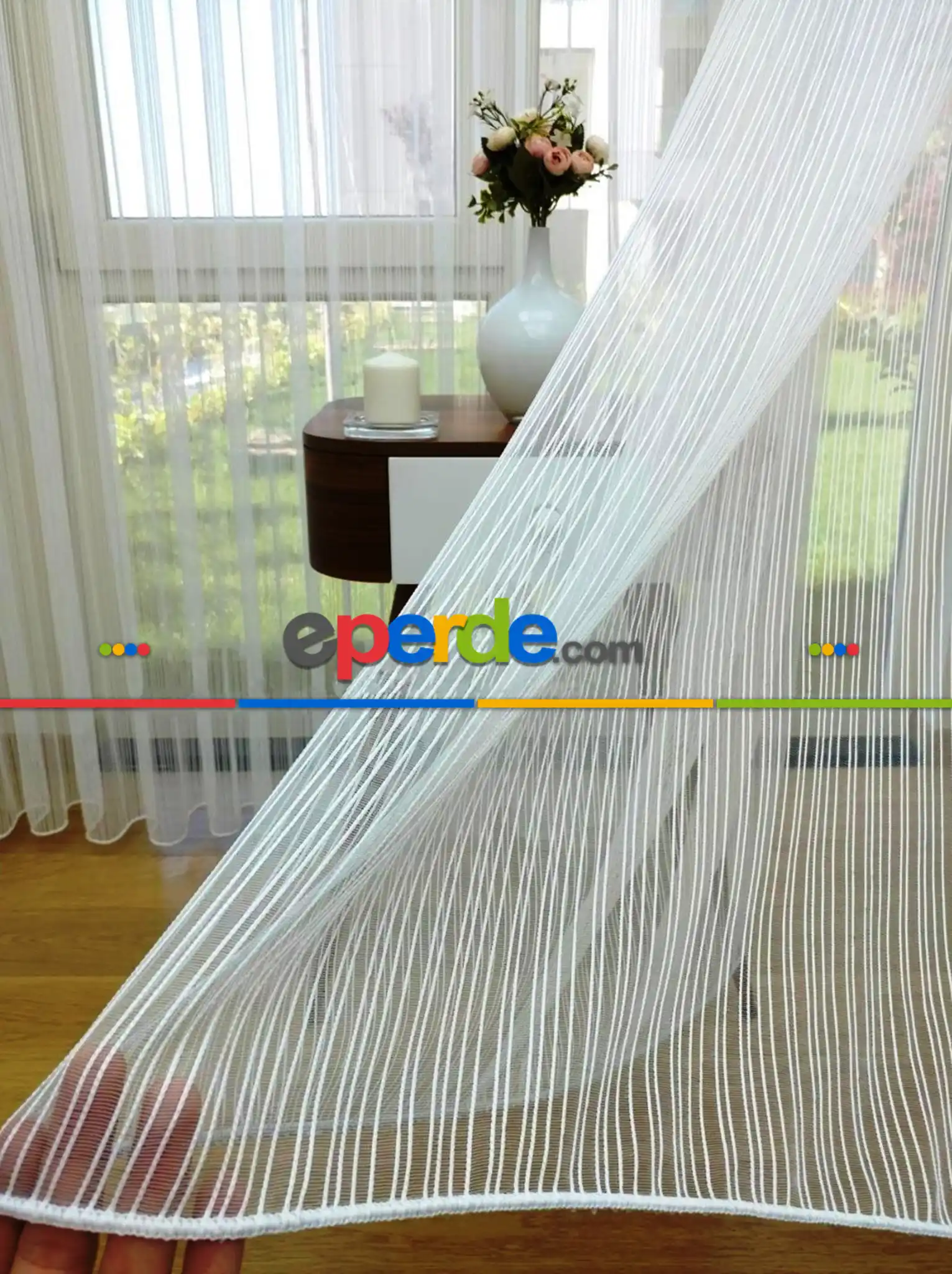 Zincir İp Tül Gramajlı Ütü İstemez - Kurşunlu Tül