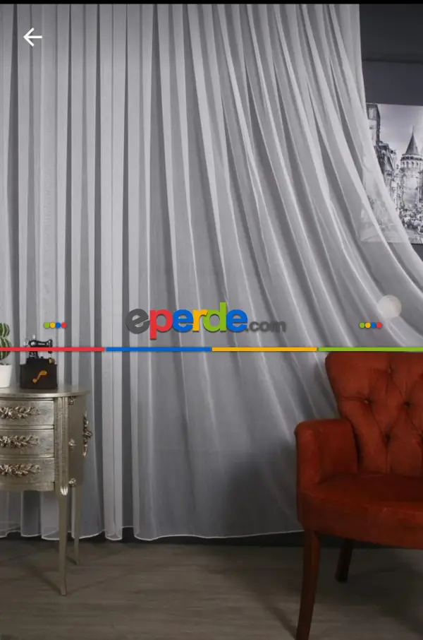 Salon Tül Perde - Hafif Keten Armür Tül Kampanyalı Fiyat !! Ekru Renk Kırık Beyaz- Ekru - Kurşunlu Tül