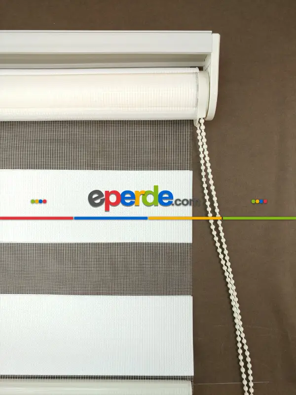 Yatak Odası - Zebra Perde - Düz Zebra Perde- Ekru