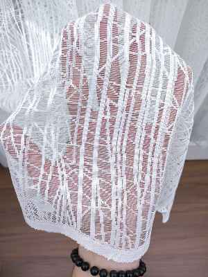 Örme Desenli Tül Perde