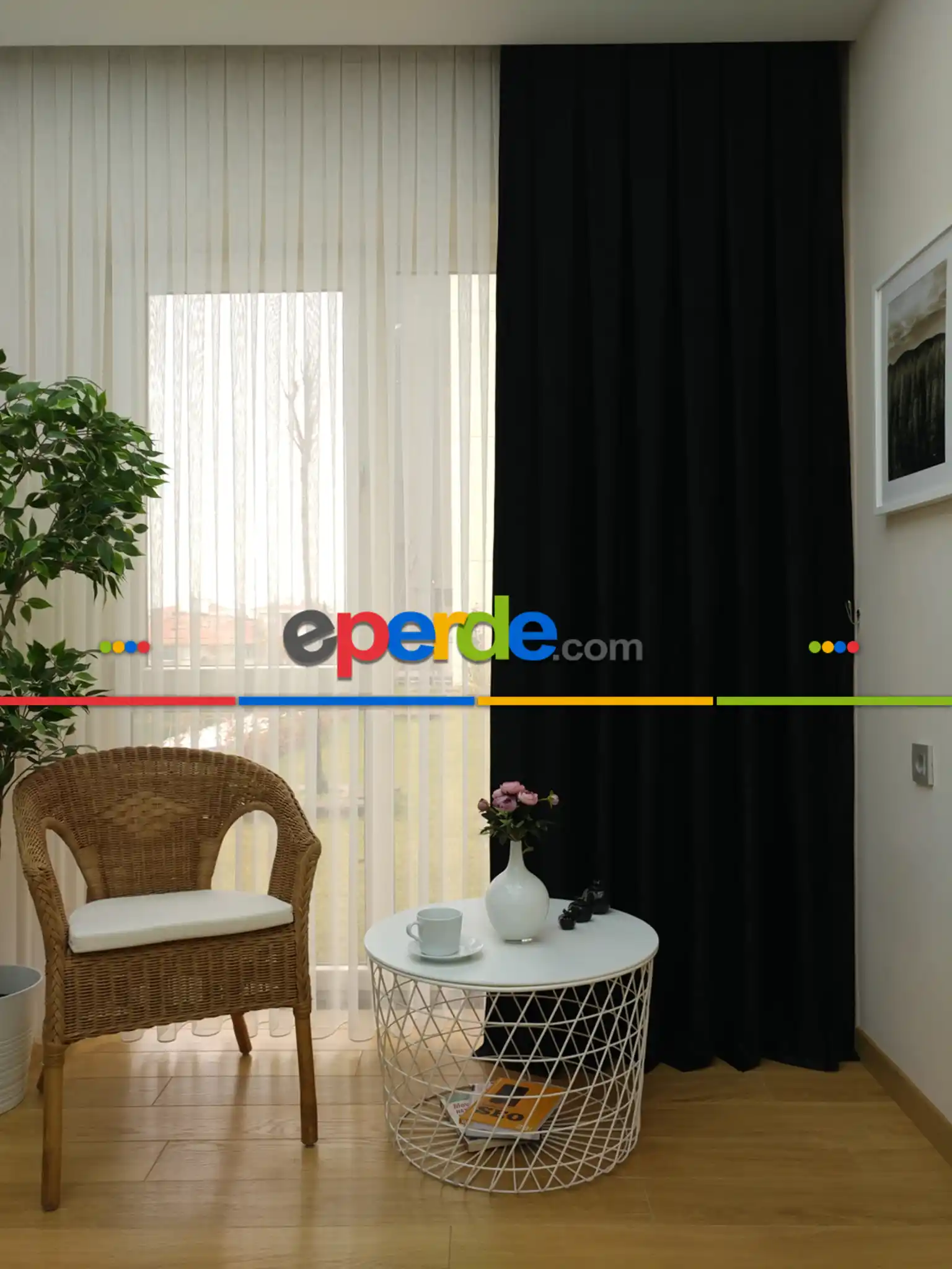 Soft Siyah Fon Perde (150)- Siyah