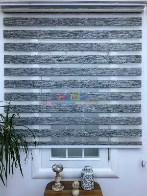 Füme Bambu Zebra Perde- Füme