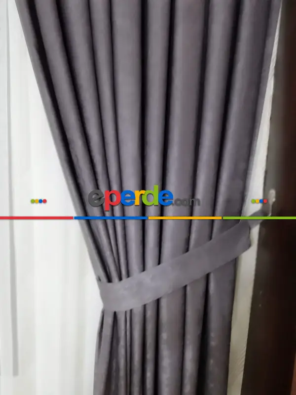 Soft Koyu Gri Fon Perde- Gri Koyu