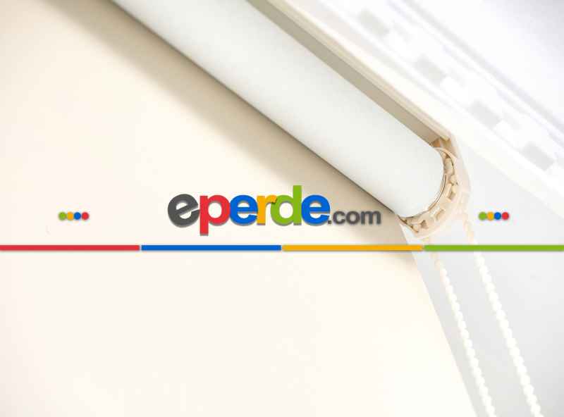 Brillant Ekru Etek Dilimli Stor Perde- Ekru