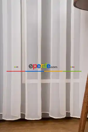 Zümrüt Düz Tül Perde (ekru Renk)
