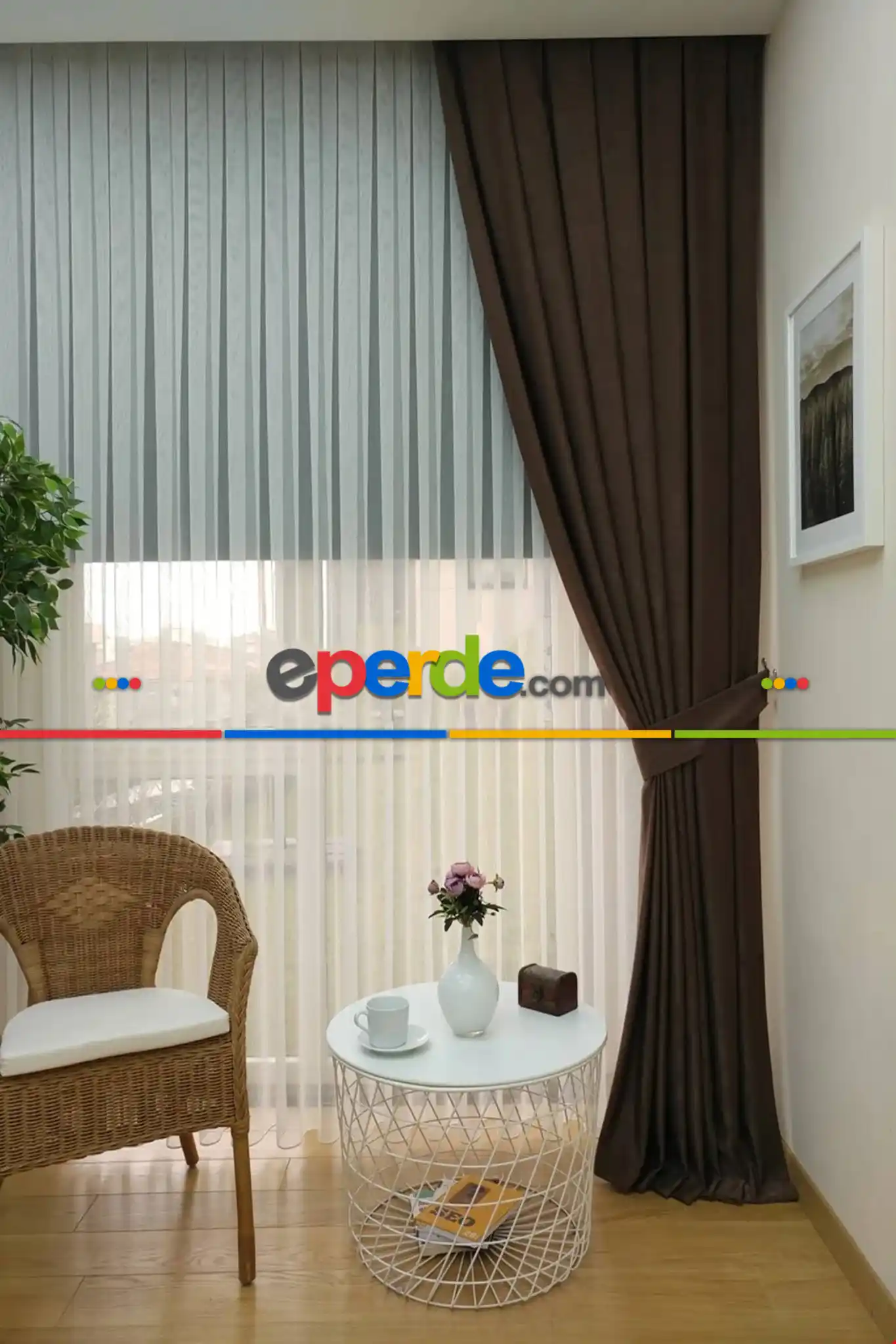 Soft Fon Perde Sütlü Kahve- Sütlü Kahve