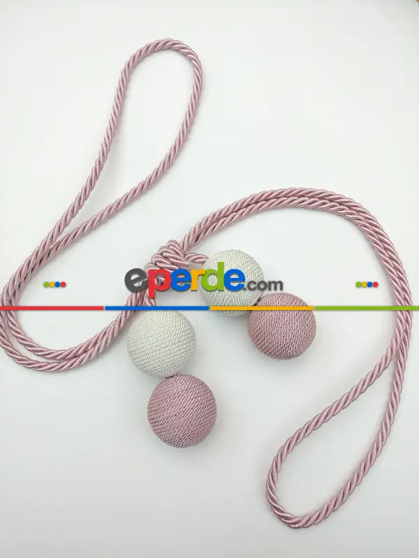 Fon Bağı Braçol Pudra Pembe Toplu Yeşil- Pembe