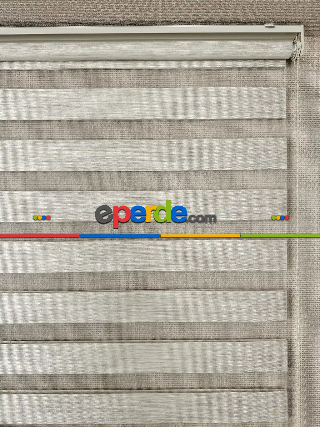 Hazır Ölçülü - Outlet - Krem Bambu Zebra Perde, Standart Metal Kasalı Yüksek Kalite 80cm X 240cm 