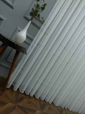 Düz Buzlu Zemin Tül - Ütü İstemez- Ekru