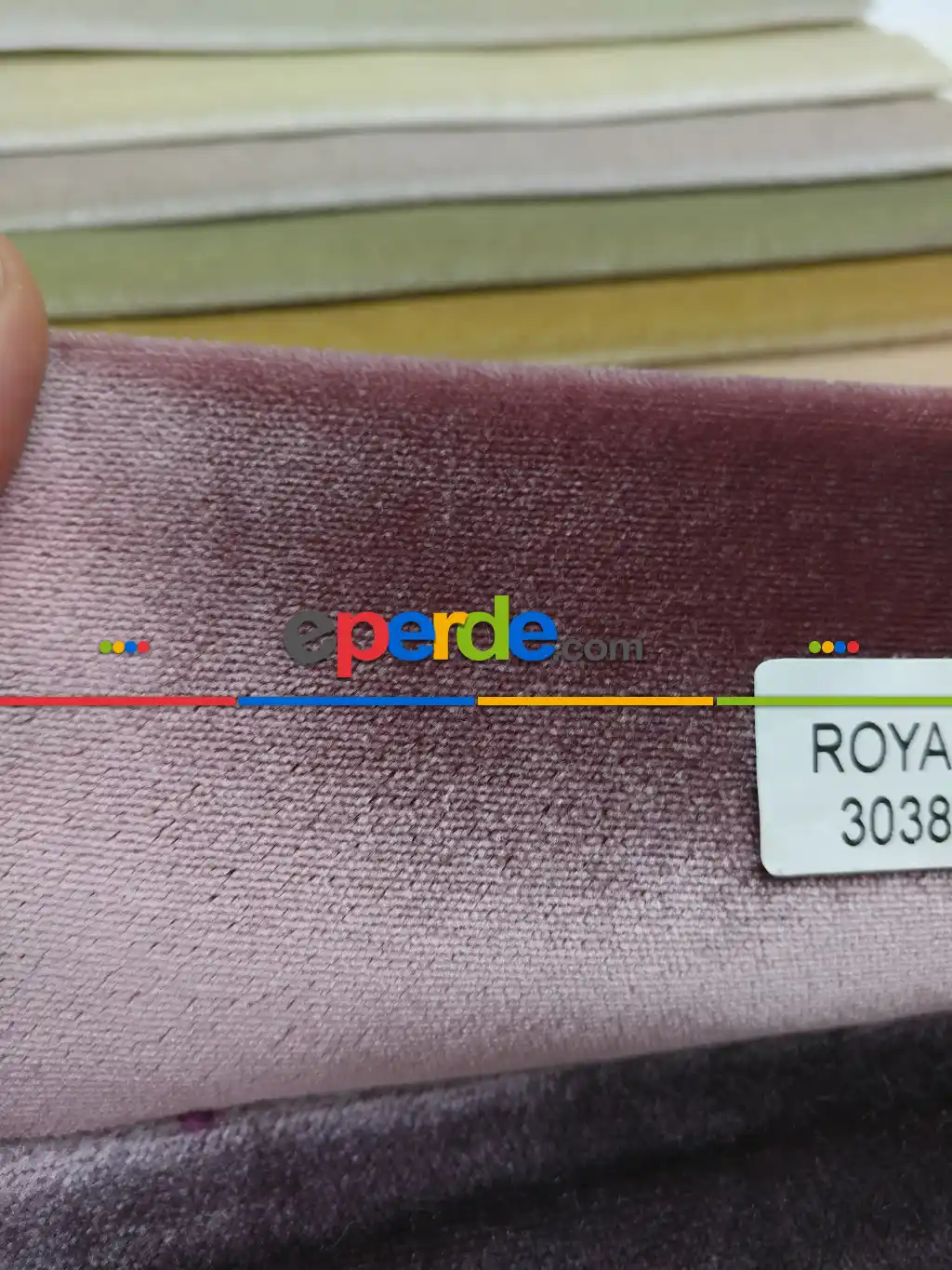 Pudra Pembe Düz Royal Kadife Fon Perde- Pudra