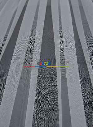 Hazır Ölçülü Petek Zemin Koyu Lacivert Renkli Kaktüs Desenli Grek Baskılı Tül Perde