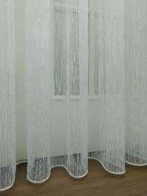 Perdeks Home Tül Perde 02 Lux Series- Ekru - Kurşunlu Tül