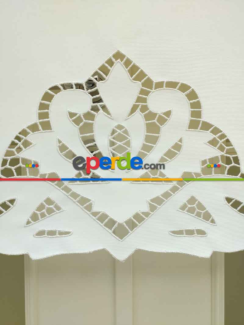 Mutfak Stor Perde - 33 Farklı Renk - İşlemeli- Gri-Füme-Antrasit