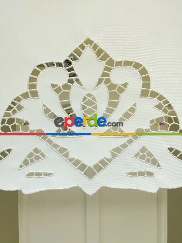 Salon Stor - Nakış İşlemeli Stor Perde 33 Farklı Renk Seçeneği- Gri-füme-antrasit-beyaz-krem-ekru-çok Renkli