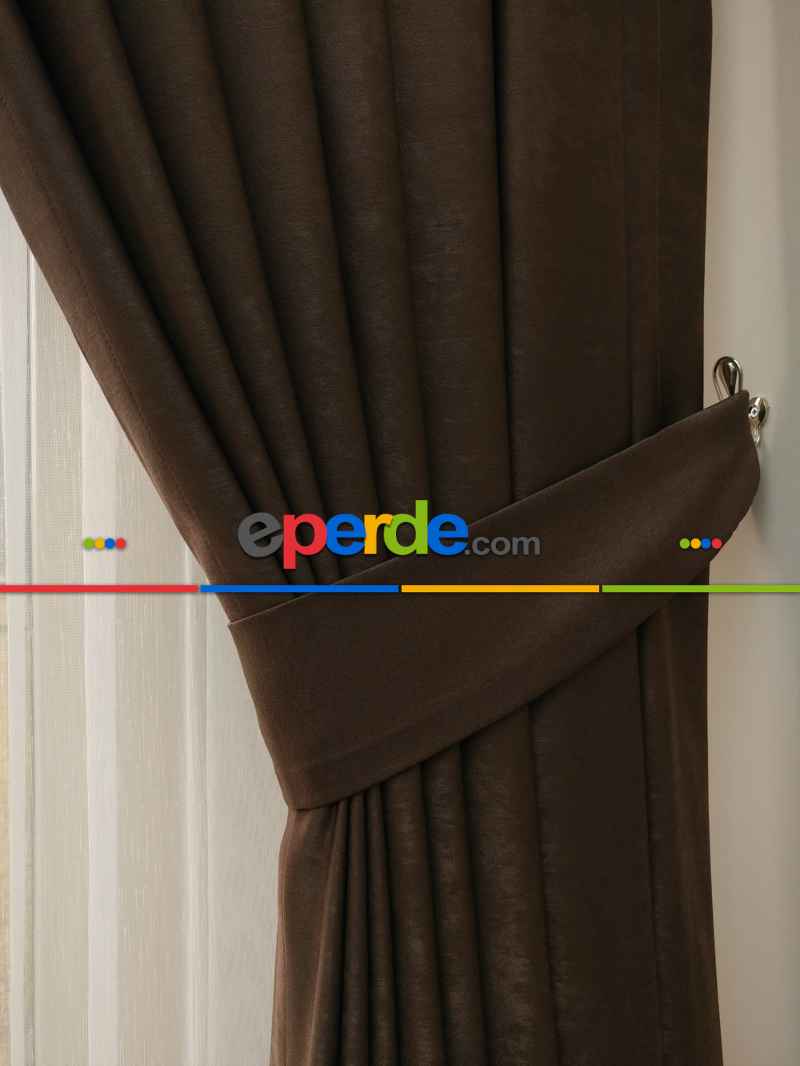 Soft Açık Kahve Fon Perde (150)- Kahve Açık