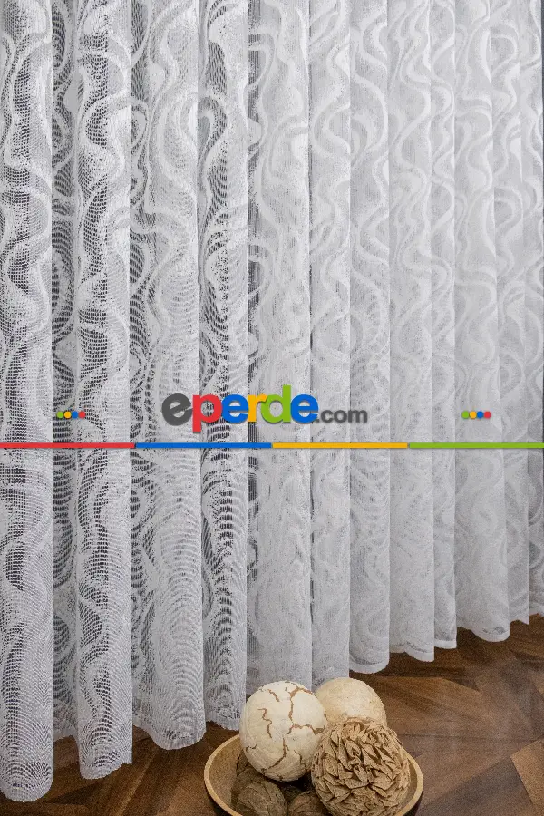 Fransız Dantel Tül Perde - Yüksek Kalite-fantazi-örme-ütü İstemez