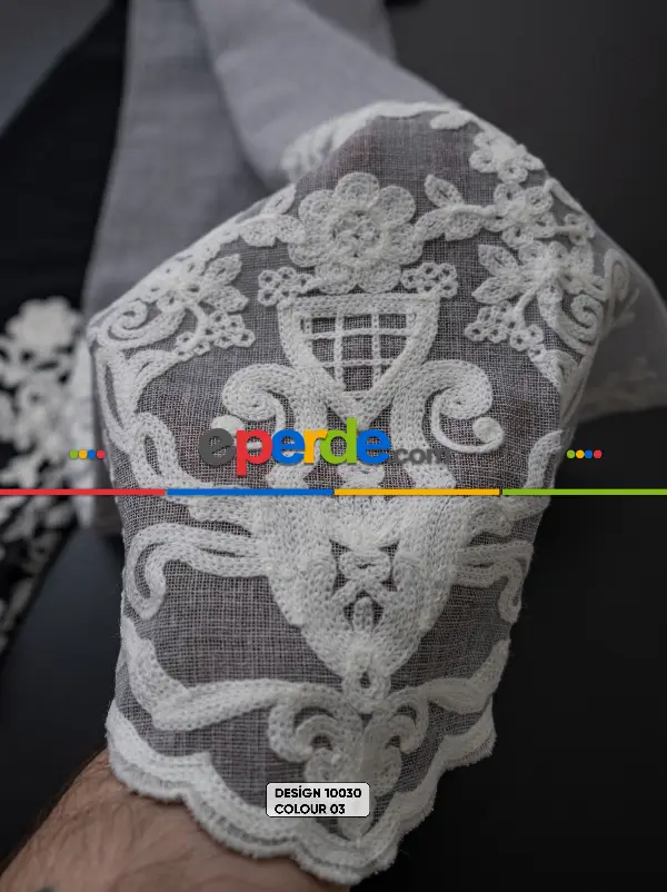 Salon Tül - Tuel Nakış Desenli Tül Perde 1.sınıf Kalite