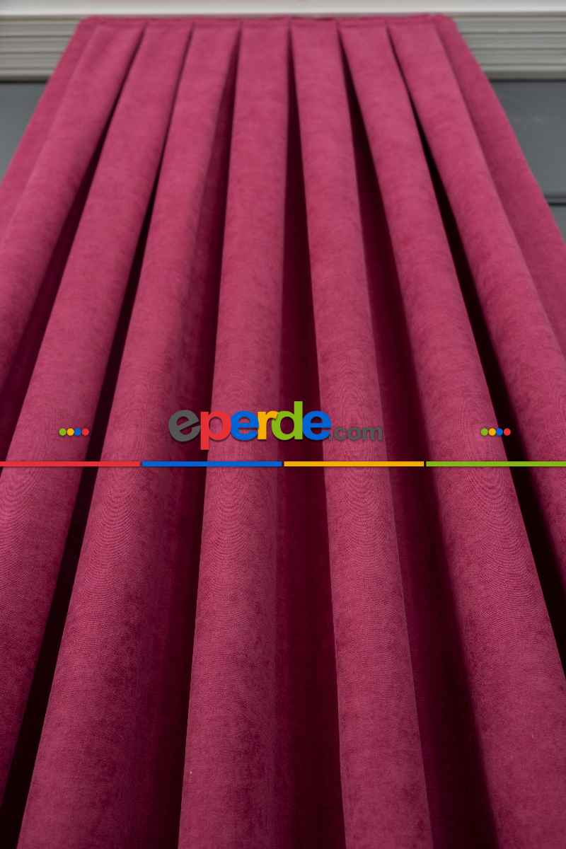 Mürdüm Düz F0n Perde Dökümlü En