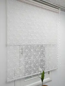 Jakar Örme Tül-feray 804 Pudra Çiftli Sistem Dantel Desenli Perde- Pudra