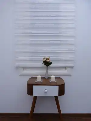 Zebra Perde - Beyaz - Dar Plise Model 425-01- Beyaz
