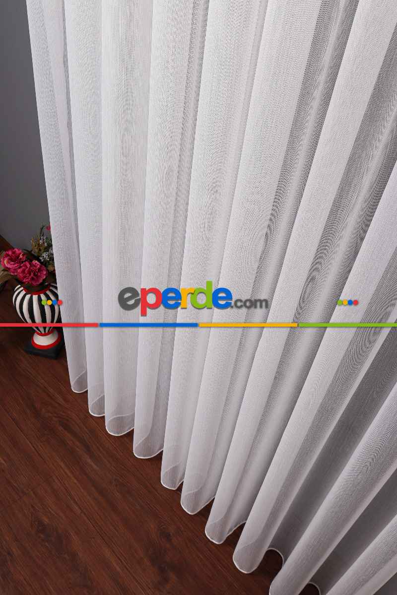 Yatak Odası - Bambu Keten Düz Tül Perde Akdz 995