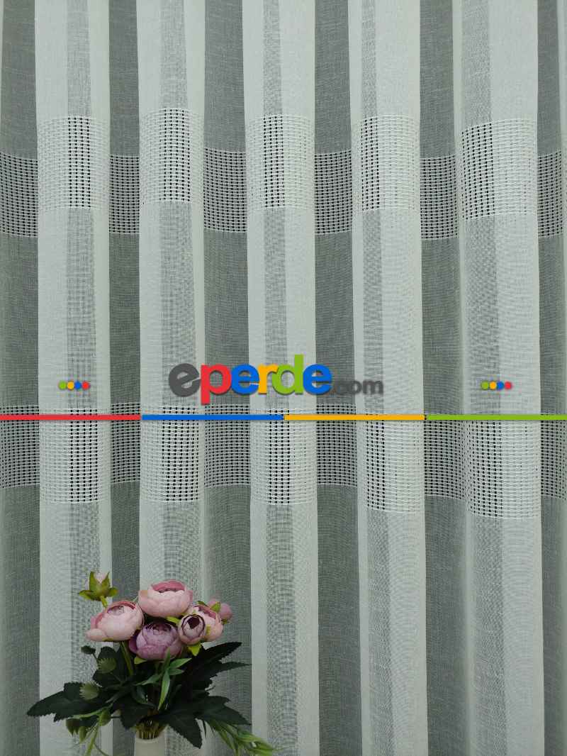 Mutfak - Keten Tül Perde- Ekru