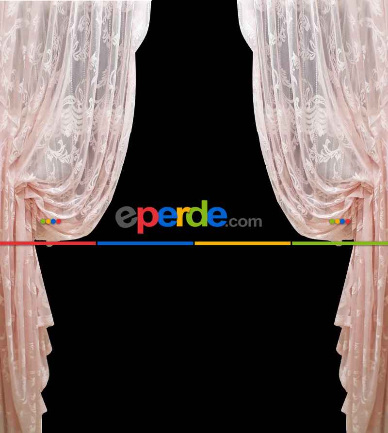 Tül Fon Pudra Fon Perde- Pudra 70cm X 1cm 