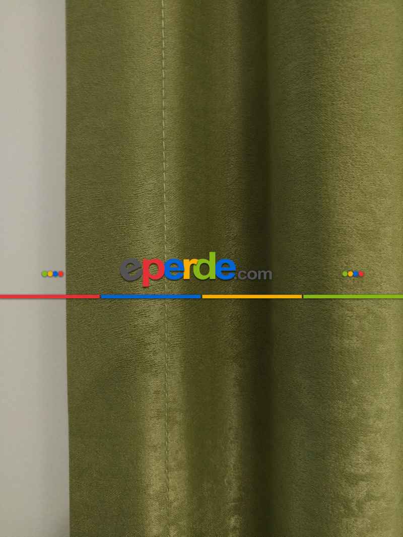 Salon - Soft Fon Perde Su Yeşili Dökümlü En - Su Yeşili